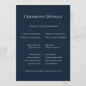 Programme Navy Blue Botanical Wedding (Dos)