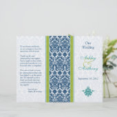 Programme Navy Blue, Green, Mariage damassé Turquo (Debout devant)