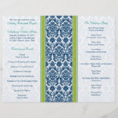 Programme Navy Blue, Green, Mariage damassé Turquo (Dos)
