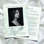 Programme Nécrologie funéraire de papillon d'aquarelle verte