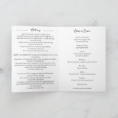 Programme Nécrologie funéraire simple feuille Ordre de servi (Intérieur)