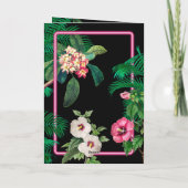 Programme Neon Pink Tropical Retro Mariage Ordre de service (Dos)