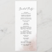 Programme Nettoyage aquarelle | Blush Wedding Program (Dos)