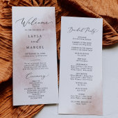 Programme Nettoyage aquarelle | Blush Wedding Program