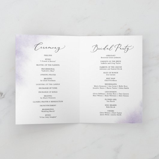 Programme Nettoyage aquarelle | Mariage plié violet (Intérieur)