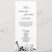 Programme Neutre de Mariage Botanique (Devant)