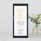 Programme Night Sky Moderne Mariage élégant Bienvenue (Debout devant)