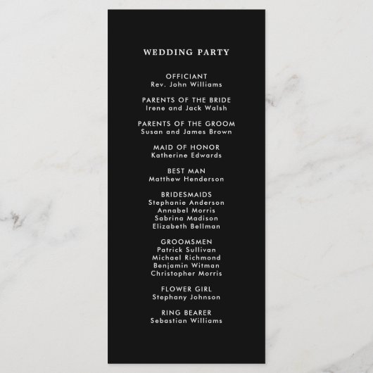 Programme Noël Botanique Vert Mariage Noir (Dos)