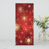 Programme Noël Golden Snowflakes sur Arrière - plan rouge (Debout devant)