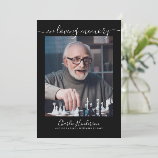 Programme Noir & blanc moderne écriture manuscrite de script (Debout devant)