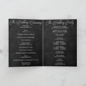 Programme Noir Chalkboard Rustique Blanc Flourds Mariage (Intérieur)