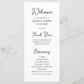 Programme Noir et blanc doux et capricieux | MARIAGE (Devant)