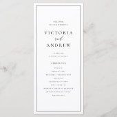 Programme Noir simple typographie Mariage officiel (Devant)