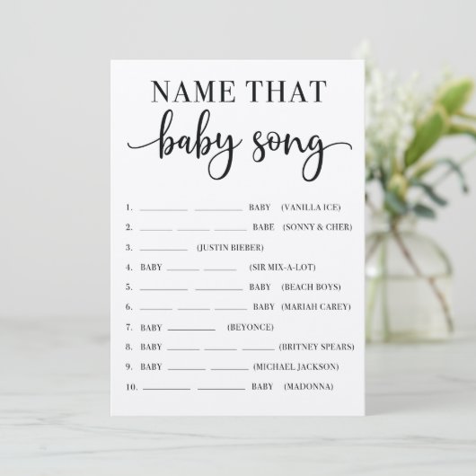 Programme Nom Ce Bébé Chanson Baby shower Jeu (Debout devant)