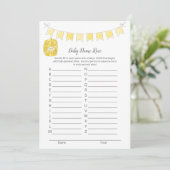 Programme Nom du bébé Race Jeu Girl Teddy Bear Card (Debout devant)