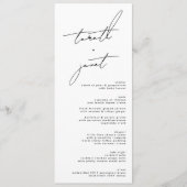 Programme NOMS Élégants | Mariage noir et blanc élégant (Devant)