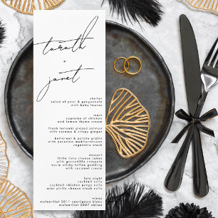 Programme NOMS Élégants   Mariage noir et blanc élégant