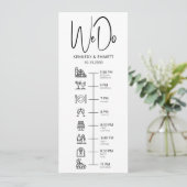 Programme Nous faisons Barn Wedding Day Timeline Plat Progra (Debout devant)