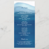 Programme Nous faisons Blue Ombre Mariage d'aquarelle (Dos)