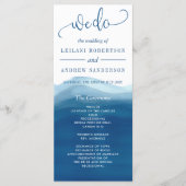 Programme Nous faisons Blue Ombre Mariage d'aquarelle (Devant)