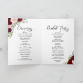 Programme Nous faisons Elegant Burgundy Blush Boho Rose Mari (Intérieur)