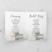 Programme Nous faisons Elégant ivoire blanc rose plié Mariag (Intérieur)