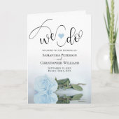 Programme Nous Faisons Élégant Rose bleu pâle Mariage plié (Devant)