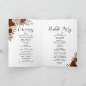 Programme Nous faisons Elegant rouille Rose Boho Mariage (Intérieur)