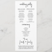 Programme Nous faisons l'église Calendrier de mariage du jou (Dos)