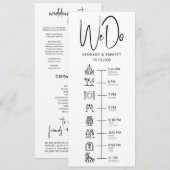 Programme Nous faisons l'église Calendrier de mariage du jou (Devant / Derrière)