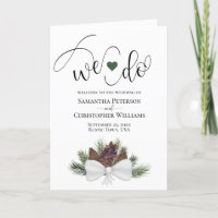 Nous faisons Russe Aquarelle Pinecones Mariage