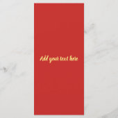 Programme Nouvel An lunaire chinois de porc rouge argent cha (Dos)