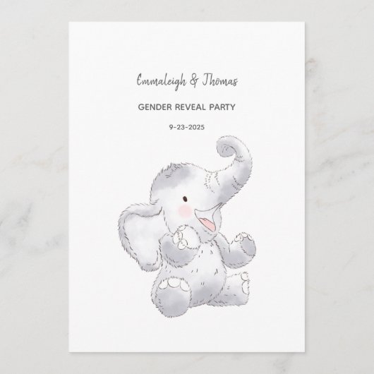 Programme Nursery Rhymes Jeu moderne Baby Elephant Card (Dos)