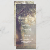 Programme Oak Tree and String Lights Rustic Wedding Programm (Devant / Derrière)