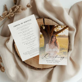 Programme Obituary Order of Service Memorial Funeral