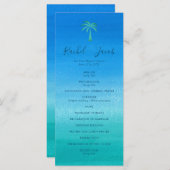 Programme Ocean Blue Green Beach Mariage tropical Palm Tree (Devant / Derrière)