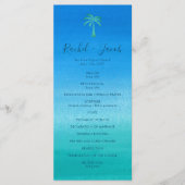 Programme Ocean Blue Green Beach Mariage tropical Palm Tree (Devant)