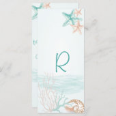 Programme Ocean Breeze Beach Wedding Card (Devant / Derrière)
