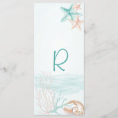 Programme Ocean Breeze Beach Wedding Card (Devant)