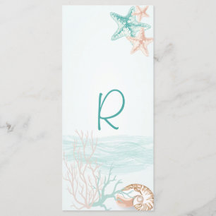 Programme Ocean Breeze Beach Wedding Card