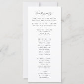 Programme officiel Carte de cérémonie de Mariage d (Dos)