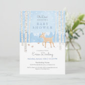 Programme Oh Deer ! Thème baby shower Woodland | bleu doux (Debout devant)
