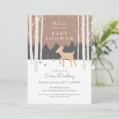 Programme Oh Deer ! Thème baby shower Woodland | brun mou (Debout devant)