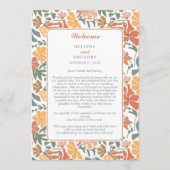 Programme Oiseaux floraux Abstraits Itinéraire Mariage du mi (Devant)