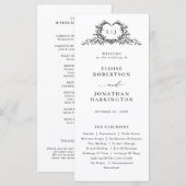 Programme Old Money Modern Formal Black Luxury Chic Wedding (Devant / Derrière)