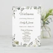 Programme Olive Floral Wedding (Debout devant)