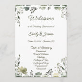 Programme Olive Floral Wedding (Devant)