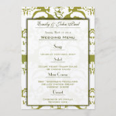 Programme Olive Green Mariage damassé (Dos)