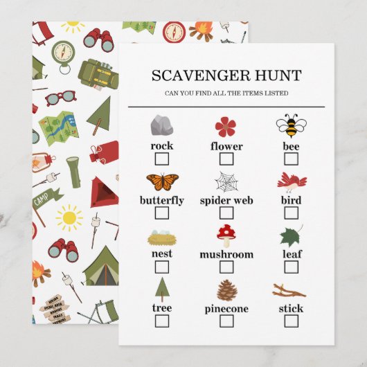 Programme One Happy Camper Boys Birthday  (Devant / Derrière)