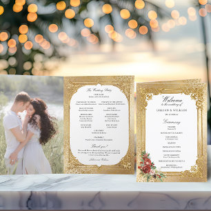 Programme Opulence dorée Noël Mariage floral